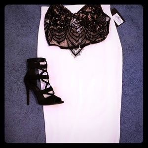 Off White Pencil Skirt